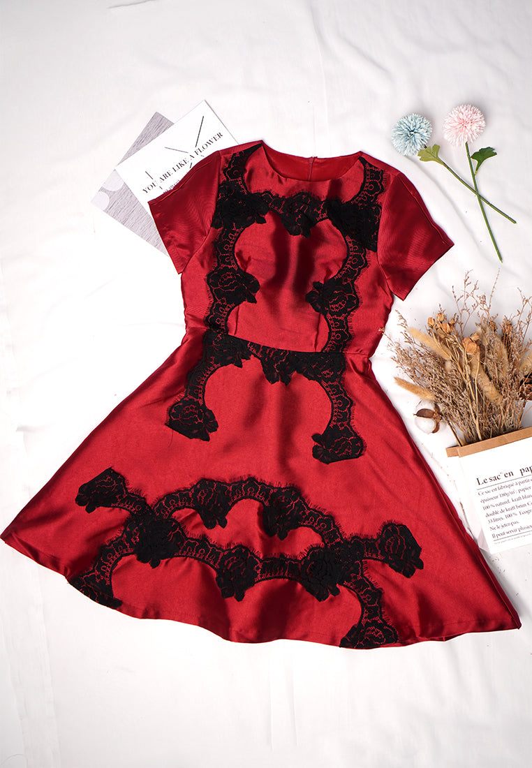 DT0080 Lace A Line Dress