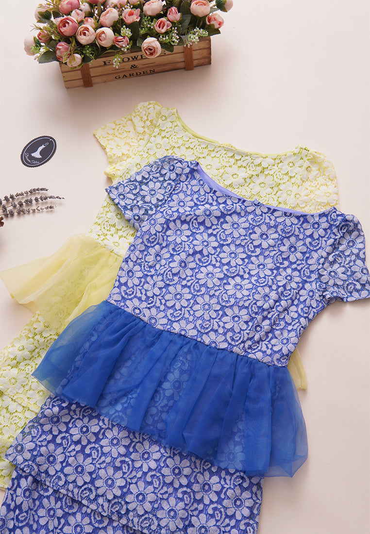 chinese dress ladies Maesa Organza Floral Dress in Baby Blue